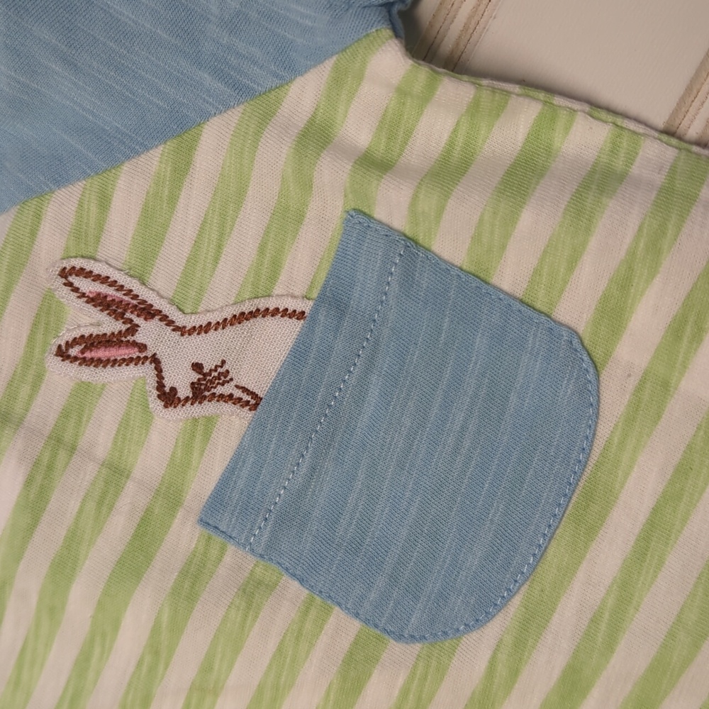 Mud Pie Green and Blue Baby Romper - Picture 5 of 7